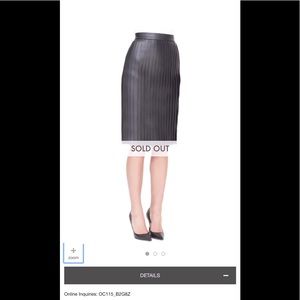 Alexander Wang NWOT leather accordion skirt